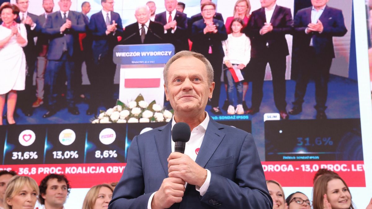 Lider Koalicji Obywatelskiej Donald Tusk ogłosił w niedzielę wygraną opozycji. Wstępne wyniki wyborów były mocnym sygnałem dla giełdy