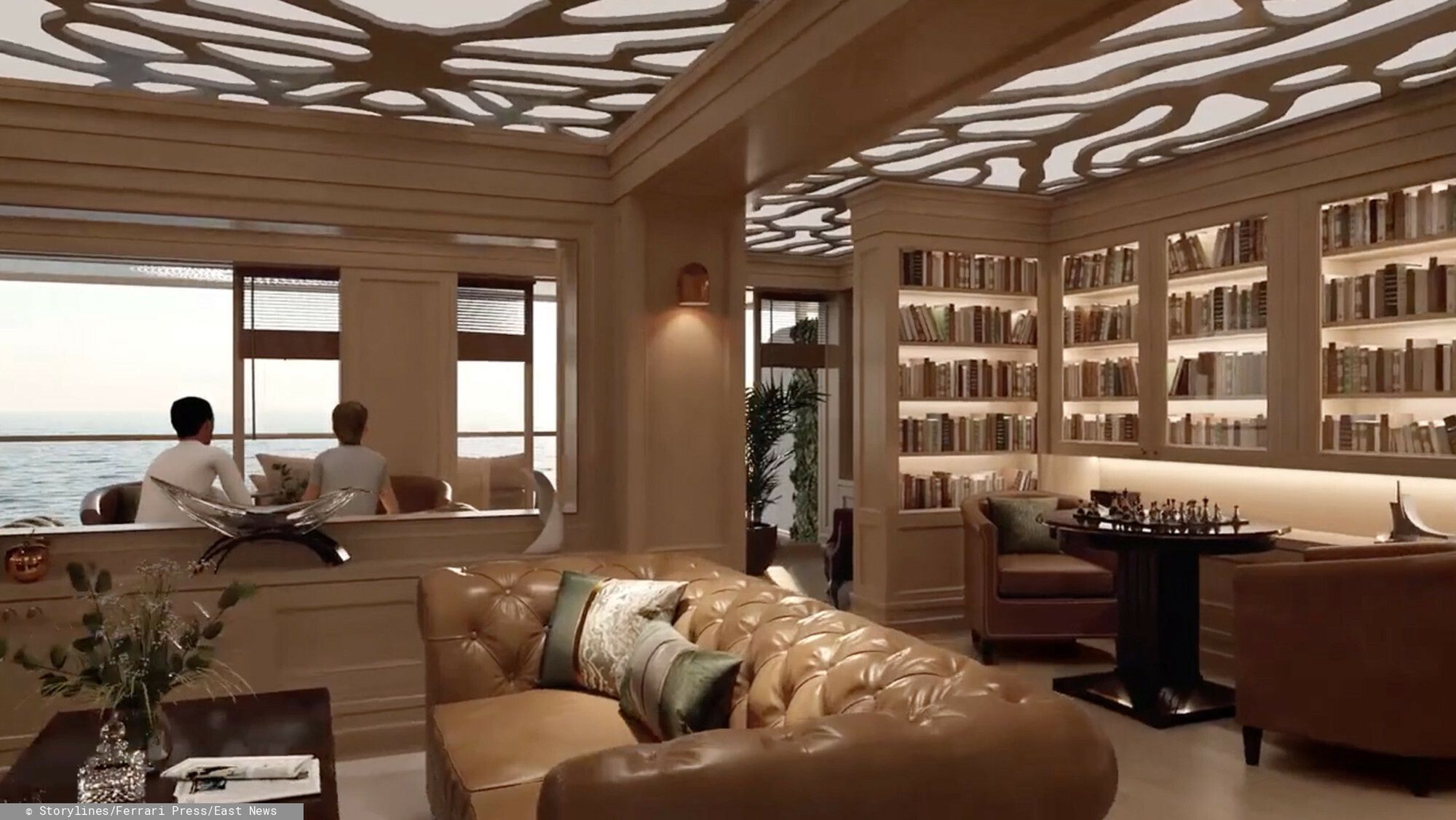 Luksusowe domy wakacyjne na wycieczkowcuFerrari Press Agency
Cruise 1
Ref 14143
17/08/2022
See Ferrari text
Pictures must credit: Storylines

A luxury liner set to sail the world is offering holiday homes costing up to $8 million USD / ?7.87 million euros.Private US residential ship maker Storylines and Croatian shipyard Brodosplit announced plans to build what they?re calling the world?s first environmentally conscious residential ship. The 753-foot vessel, dubbed MV Narrative, has begun its engineering phase. The two companies estimate it will cost $1.5 billion USD / ?1.48 billion euros to complete.The residences will range from $1 million USD / ?980.000 euros  to $8 million, with a limited number of 24-year leases available starting at $647,000 USD / ?637.000 eurosThe massive ship will have 547 residences and  will be the first of its kind to be powered by liquid natural gas propulsion. Its maiden voyage will traverse hundreds of destinations across six continents, and stops at ports are expected to span between one and five days.

OPS: Artists's impression of the Storylines MV Narrative cruise ship due to set sail in 2024. It will have a library

Picture supplied by FerrariStorylines