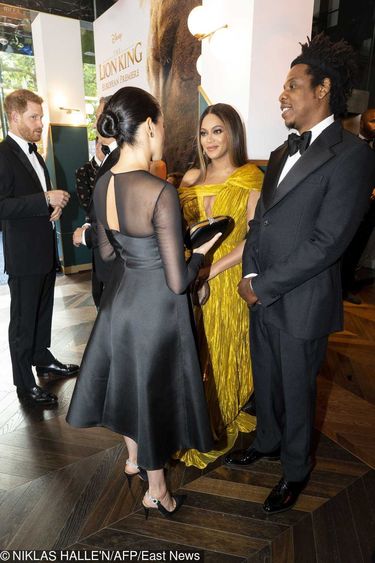 Meghan Markle i Beyonce na premierze filmu Król Lew w Londynie