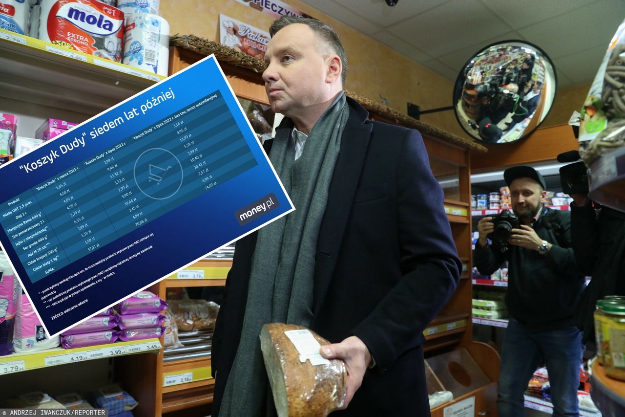 Pamiętacie "koszyk Dudy"? Po siedmiu latach prezydent zapłaciłby niemal dwa razy więcej