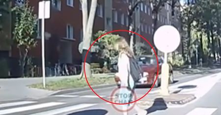Piesza na pasach i auto. Szokujące nagranie krąży w sieci. "Masakra"