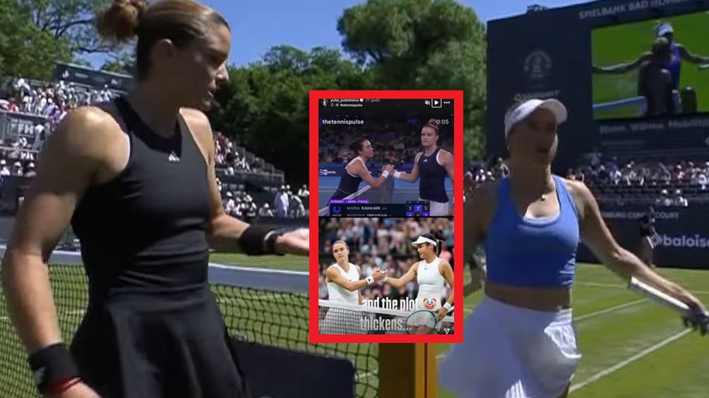 YouTube / Canal+ Sport / Julia Putincewa z reakcją po awanturze z Marią Sakkari