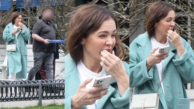 Anna Wendzikowska na obiedzie z przyjacielem