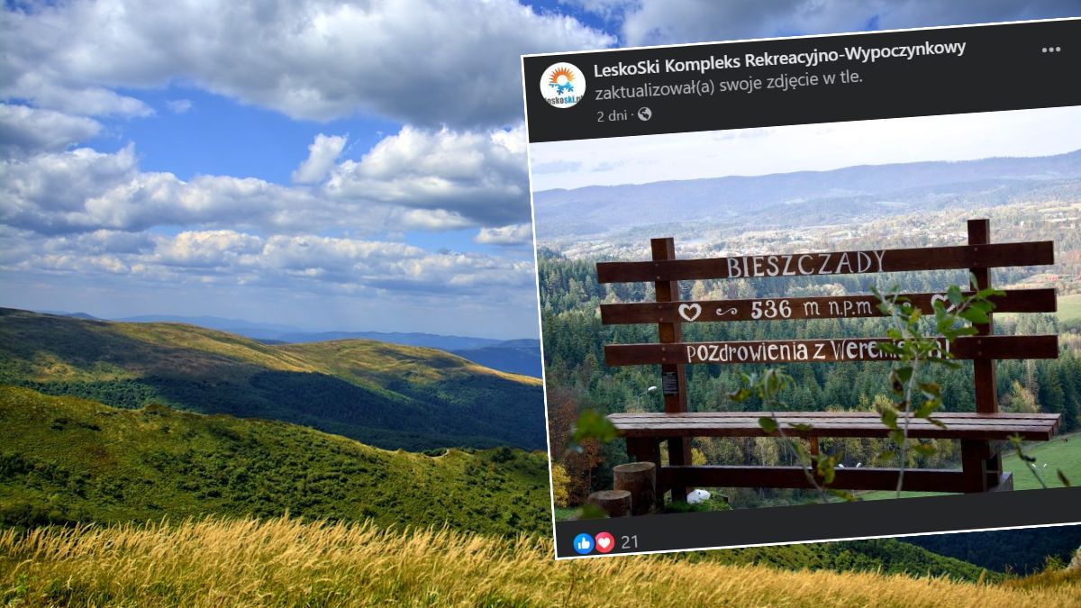 W Bieszczadach stanęła największa ławka w Polsce.