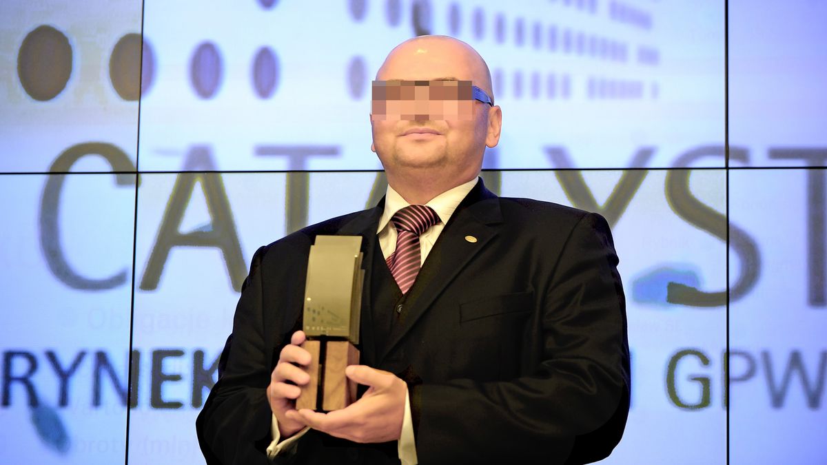 Romuald Ś. podczas debiutu obligacji PCZ na rynku Catalyst