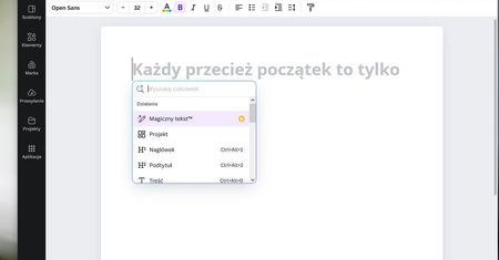 Przydatna funkcja w darmowym narzędziu - Magiczny tekst Canvy