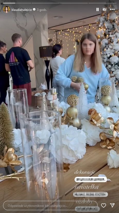 Klaudia Halejcio udekorowała willę na święta