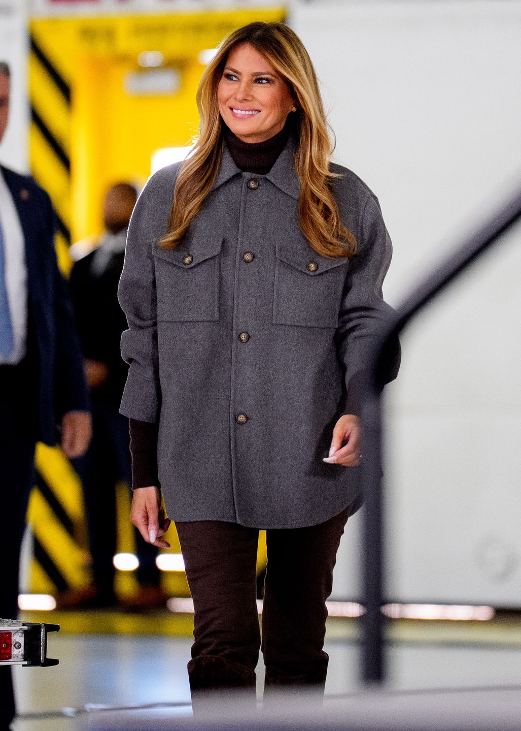 Melania Trump przybywa na spotkanie z żonami żołnierzy