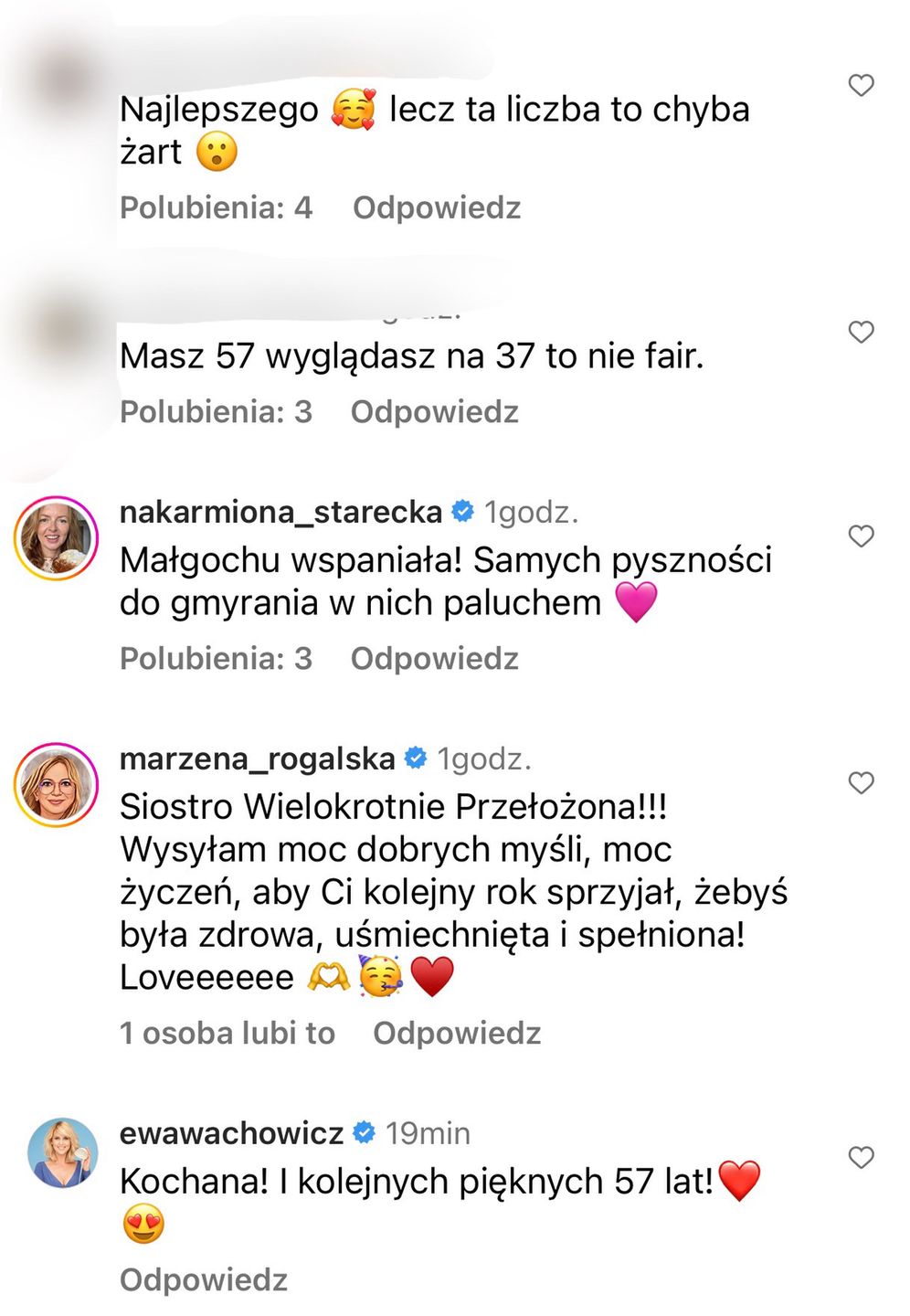  życzenia urodzinowe Małgorzaty Foremniak 