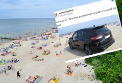 Straż miejska w szoku. Niemiec zaparkował na plaży i poszedł się kąpać