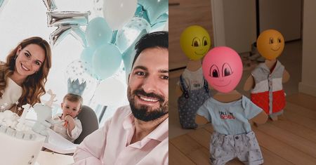 Rafał Maślak chwali się przyjęciem urodzinowym syna. Na imprezie bawiły się tekturowe figurki z balonami zamiast głów... (WIDEO)
