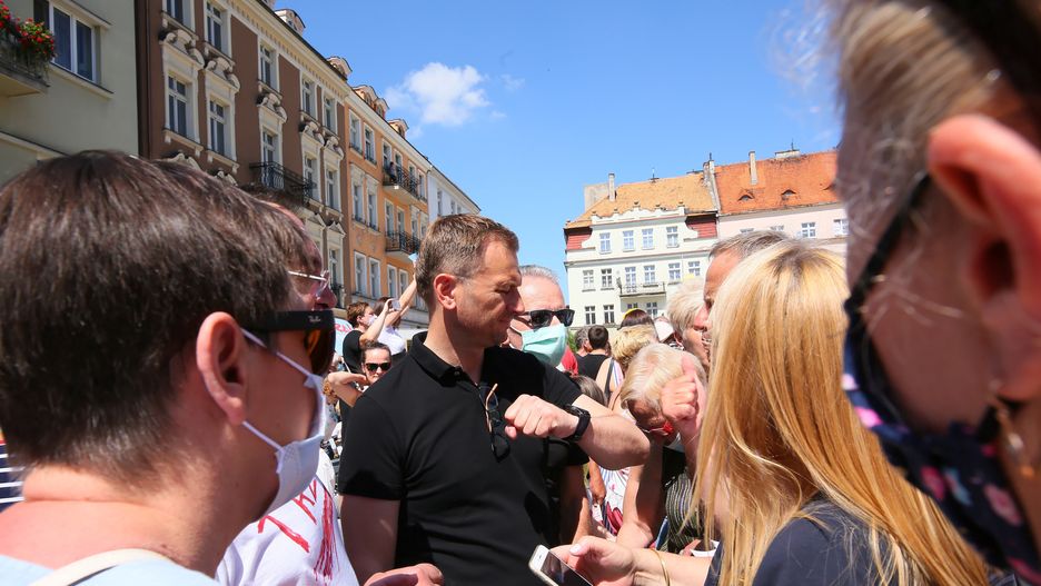 Wybory 2020. Incydent na wiecu Rafała Trzaskowskiego w Kaliszu