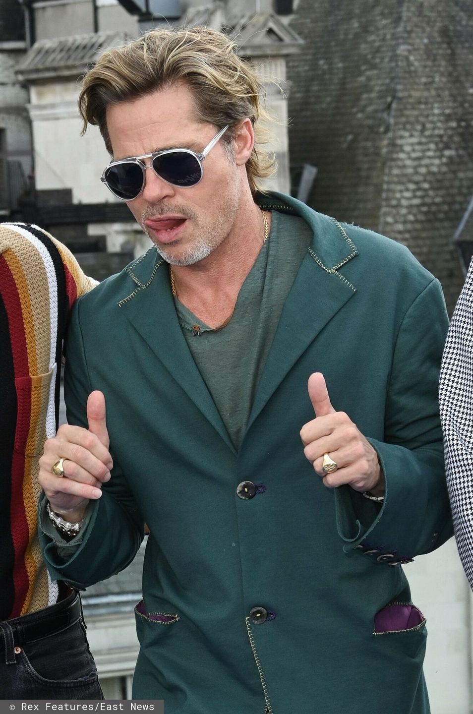Frywolny Brad Pitt promuje "Bullet Train" w Londynie