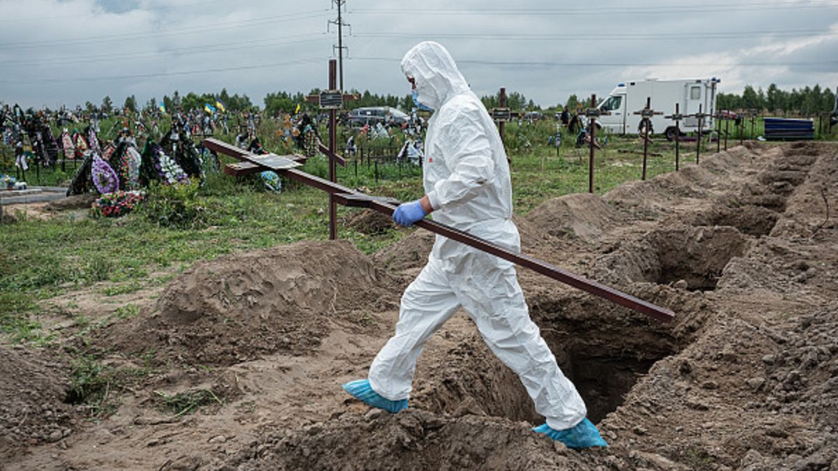 Ofiary rosyjskiej okupacji w Buczy 