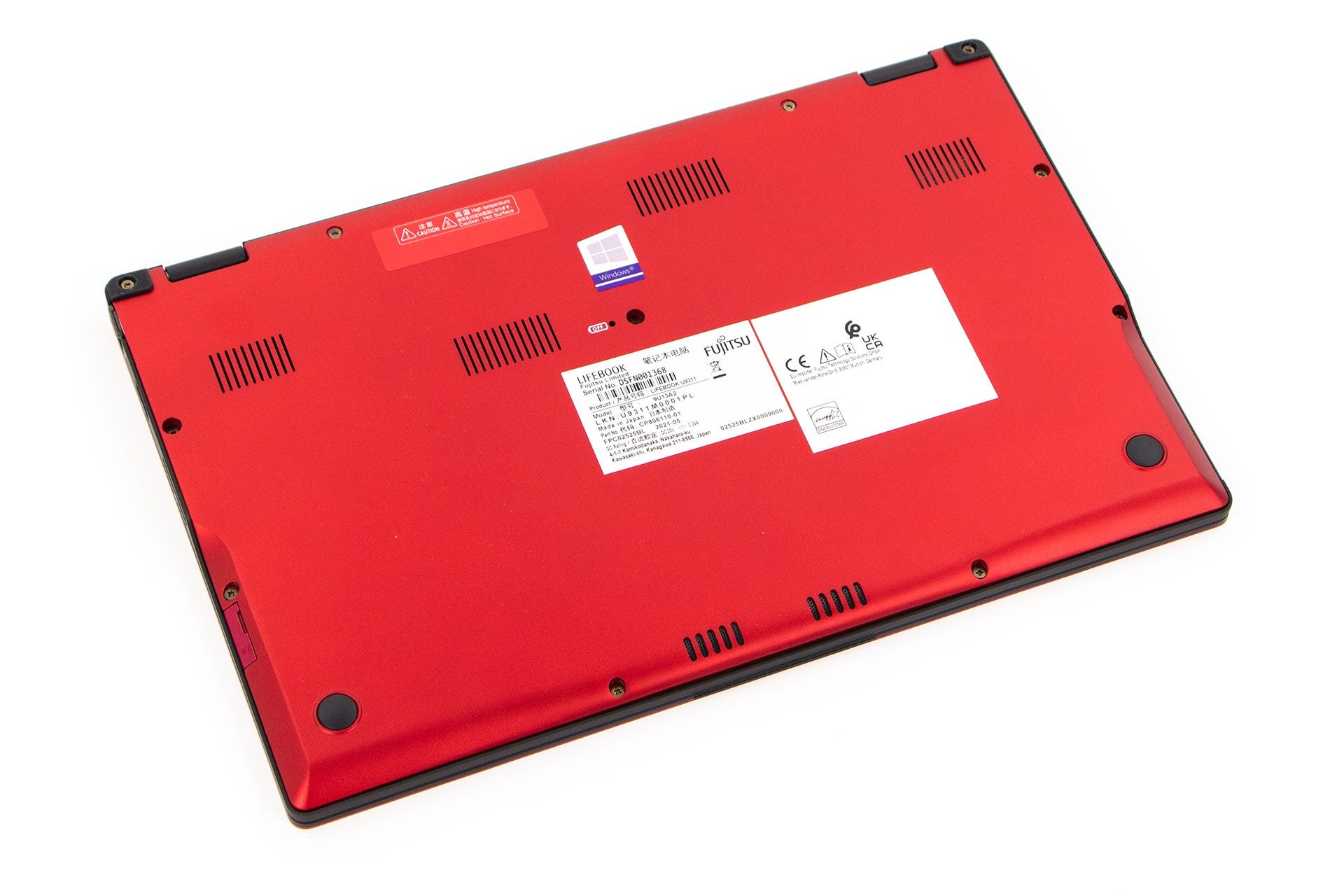 Fujitsu Lifebook U9311 - od spodu