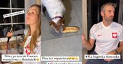 Joanna Koroniewska i Maciej Dowbor "żartują" po meczu Polska-Francja: ona wylewa wino, on RZUCA BAGIETKĄ... "To było ŻAŁOSNE. Ludzie GŁODUJĄ"