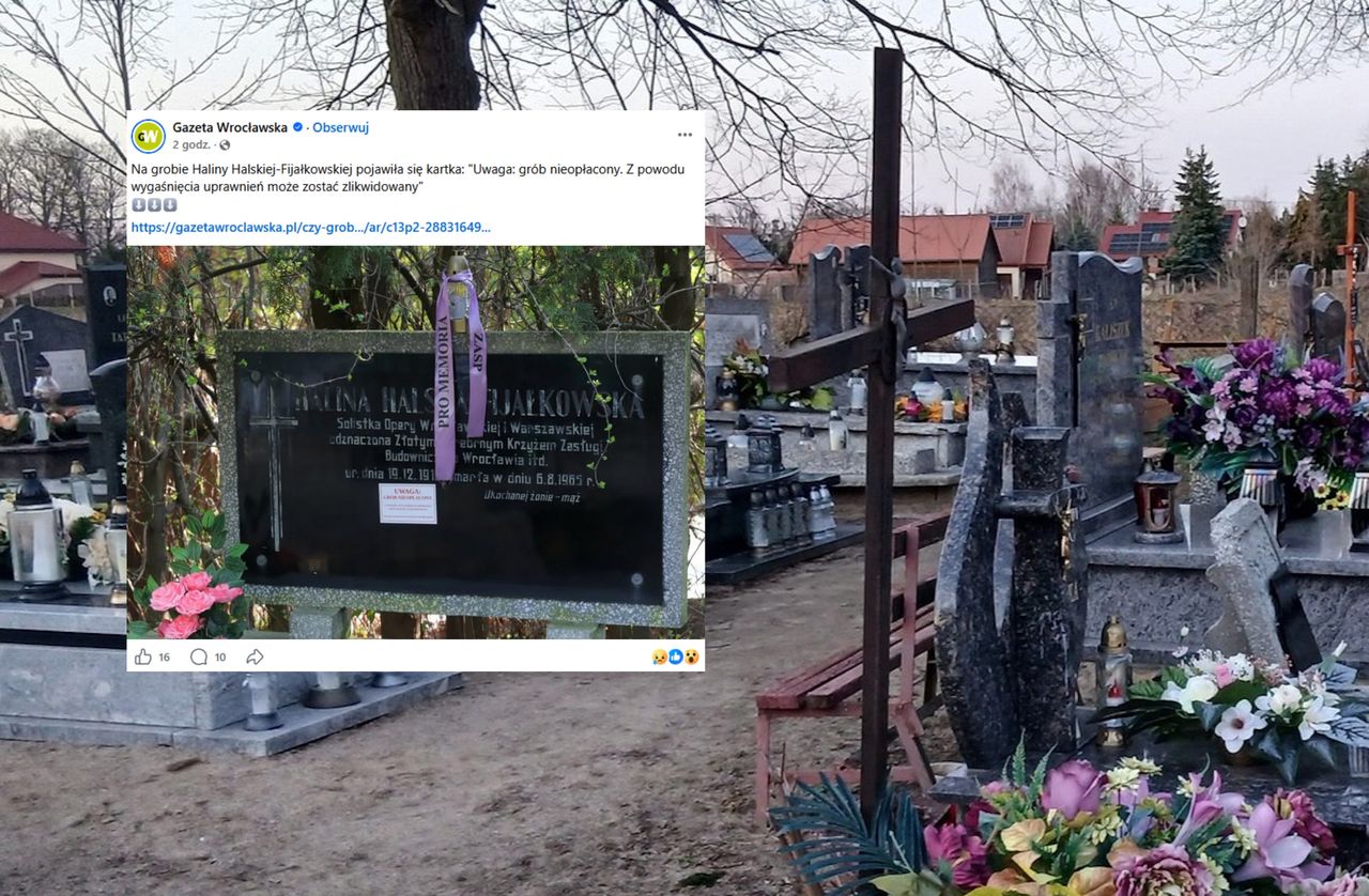 Kartka na grobie legendy opery. "Może zostać zlikwidowany"