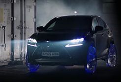 Lexus NX z kołami i oponami z... lodu