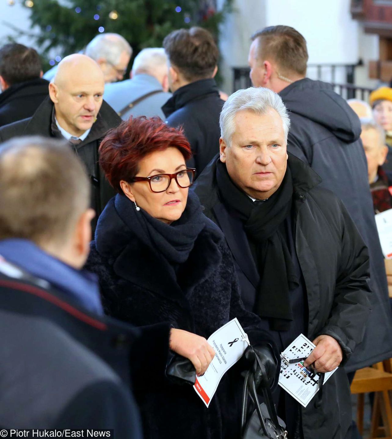 Jolanta Kwaśniewska i Aleksander Kwaśniewski - pogrzeb Pawła Adamowicza