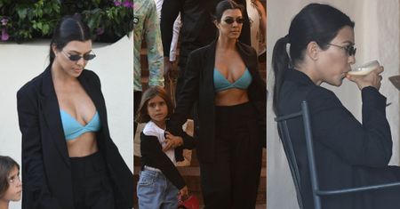 Wystrojona Kourtney Kardashian oddaje się shoppingowi na Sardynii w towarzystwie 7-letniej córki (ZDJĘCIA)