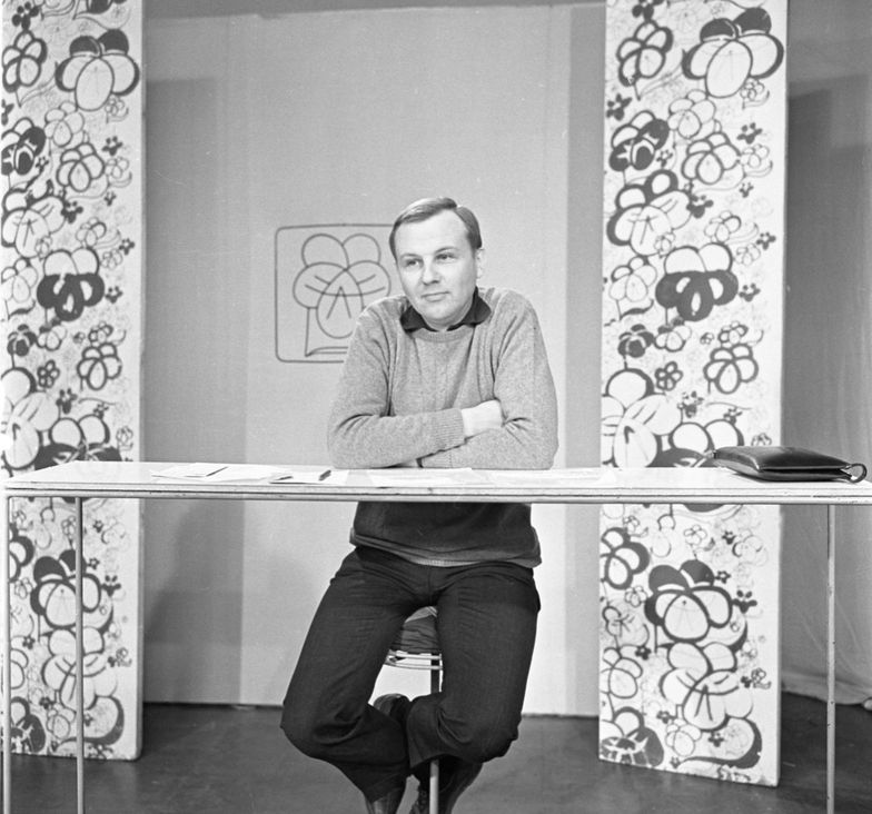 1969 rok. Maciej Zimiński, </br>prowadzący program dla młodzieży</br> - "Ekran z bratkiem"