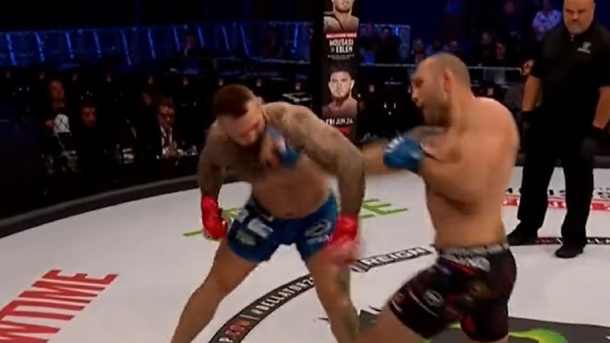 Zdjęcie okładkowe artykułu: Twitter / Maciej Różański pokonał Lee Chadwicka na gali Bellator 281