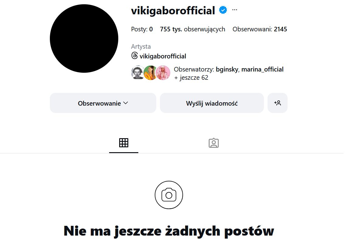 Viki Gabor usunęła wszystkie wpisy z Instagrama