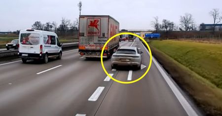 Porsche nagrane na A4. Skandal, co wyprawiał kierowca