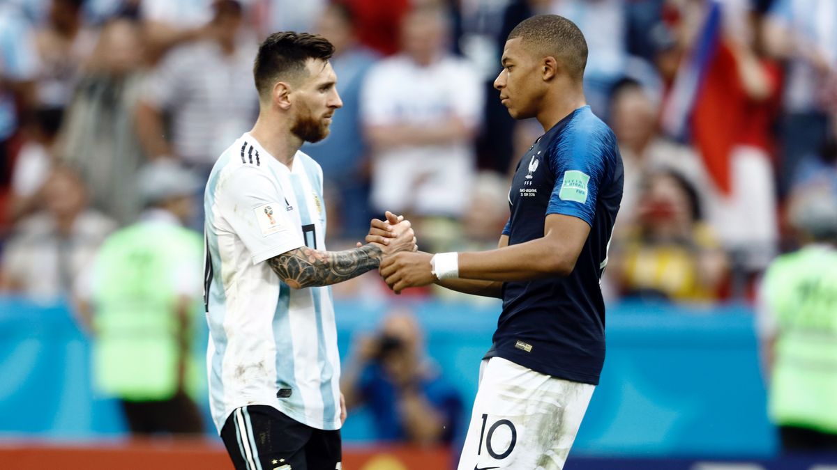 Leo Messi i Kylian Mbappe podczas MŚ 2018