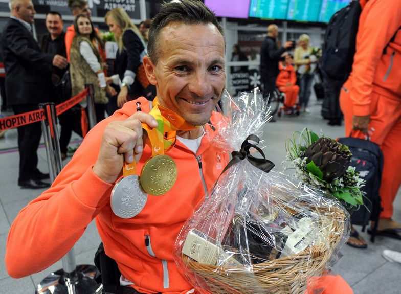 Złoty medalista w jeździe na czas i srebrny w wyścigu ze startu wspólnego w kolarstwie na handbike'ach Rafał Wilk