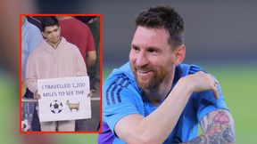 Ten kibic chciał obejrzeć Messiego na boisku. Jednego nie sprawdził [WIDEO]