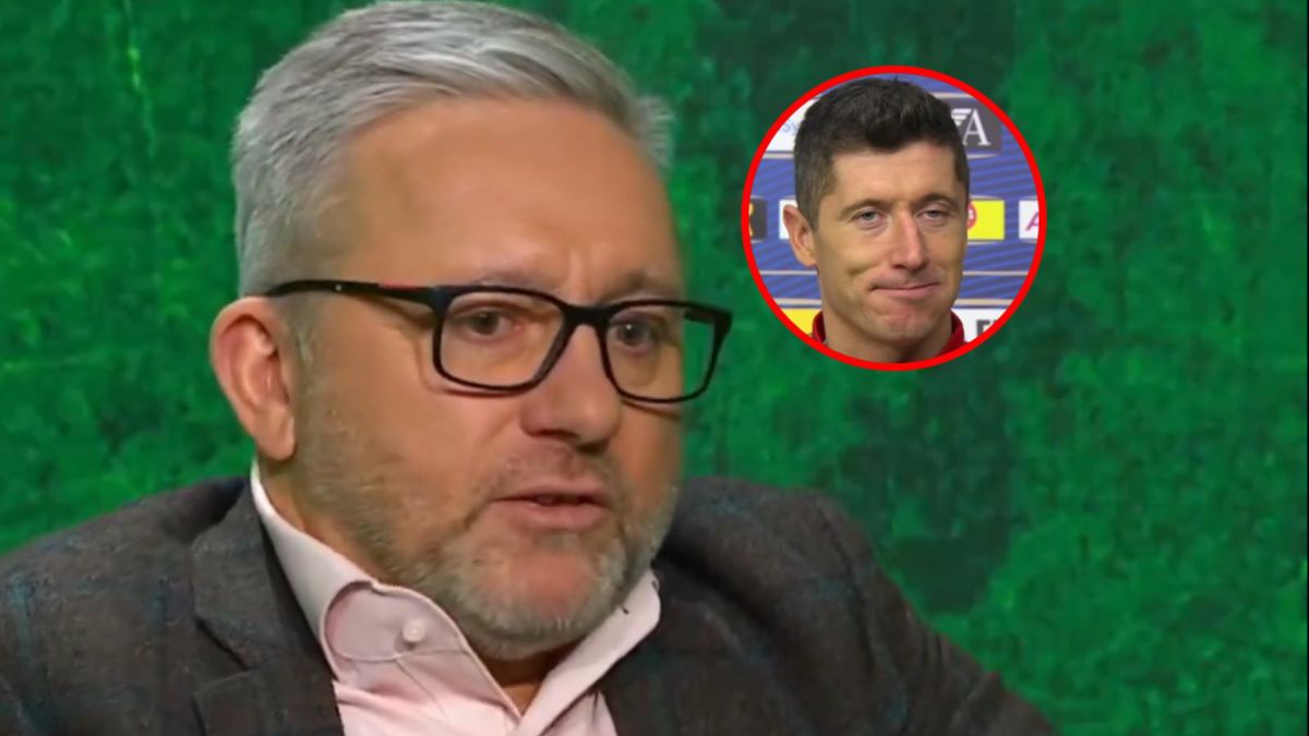 Twitter / TVP Sport / Na zdjęciu: Jerzy Brzęczek, na małym zdjęciu: Robert Lewandowski