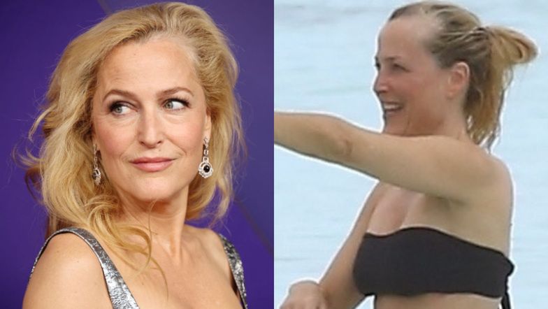 Gillian Anderson wypoczywa w Tulum z trójką dzieci. 56-latka zachwyca figurą w bikini