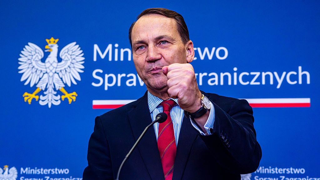 Polish Deputy Prime Minister and Minister of Foreign Affairs
WARSAW, MAZOVIA, POLAND - 2026/02/20: Polish Deputy Prime Minister and Minister of Foreign Affairs Radoslaw Sikorski gestures with a defiant fist towards the assembled media. On the afternoon of 20th February, the Polish Deputy Prime Minister and Minister of Foreign Affairs Radoslaw Sikorski, met with Varsen Aghabekian, the Palestinian Minister of Foreign Affairs and Expatriates, on her visit to Poland. After the meeting, Sikorski reaffirmed Poland's support for a two-state solution. Both ministers pointedd out the need for Palestinian representation in negotiations on the future of the Gaza Strip and the West Bank. Poland recognises the statehood of Palestine, and since 2005, the Palestinian Authority has been in the group of priority countries for Polish cooperation in development. (Photo by Neil Milton/SOPA Images/LightRocket via Getty Images)
SOPA Images
podium, polish cooperation in development, minister of foreign affairs, assembled press, political, assembled media, gestures, radoslaw sikorski speaks, polish deputy