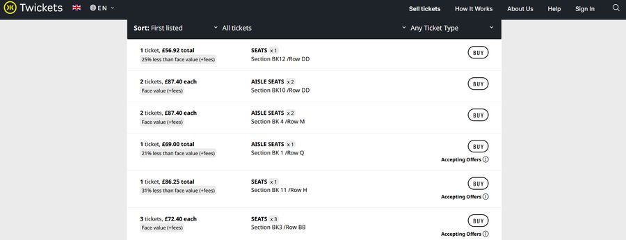 Bilety na Lorde w aplikacji Twickets