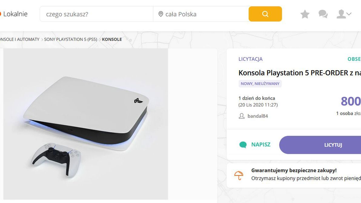 PS5 na Allegro z kosmiczną ceną