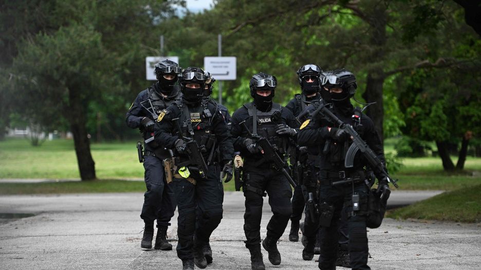 Temporary
Police takes up positions as they await the arrival of shooting suspect Juraj C, at the Specialized Criminal Court in Pezinok, north of Bratislava, Slovakia on May 18, 2024. The prosecutor is to request the arrest of the prime minister's attacker. Slovak Prime Minister Robert Fico's condition was on May 17 "still very serious" two days after an attempted assassination, his deputy and close ally Skovak Defence Minister Kalinak, said. Fico was hospitalised after the shooting on Wednesday, May 15, which happened as the 59-year-old leader was speaking to members of the public after a meeting in the central town of Handlova. (Photo by VLADIMIR SIMICEK / AFP)
VLADIMIR SIMICEK
