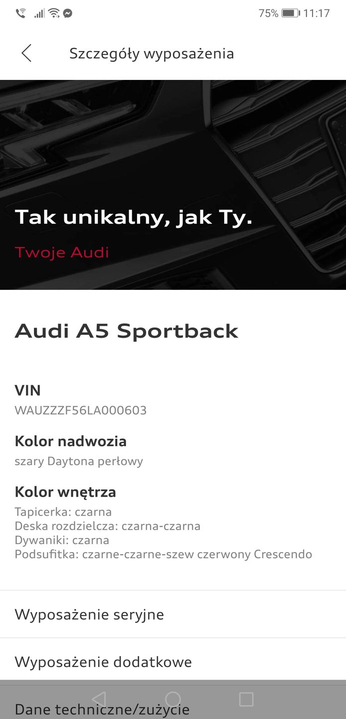 Audi A5 Sportback: Aplikacja MyAudi, wirtualny kokpit i Android Auto 5