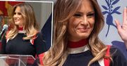 Melania Trump w nieciekawym sweterku i płaskich butach wspiera Czerwony Krzyż. Ratowały ją tylko spodnie