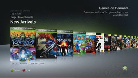 W Games on Demand nie znajdziemy nowości