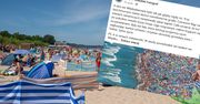 Wakacje 2020. Tłumy plażowiczów we Władysławowie. Autor zdjęć zabrał głos