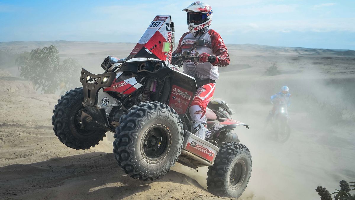 Rafał Sonik podczas Rajdu Dakar 2018