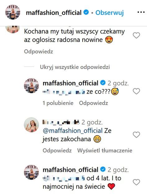 Gorąca dyskusja pod postem Maffashion