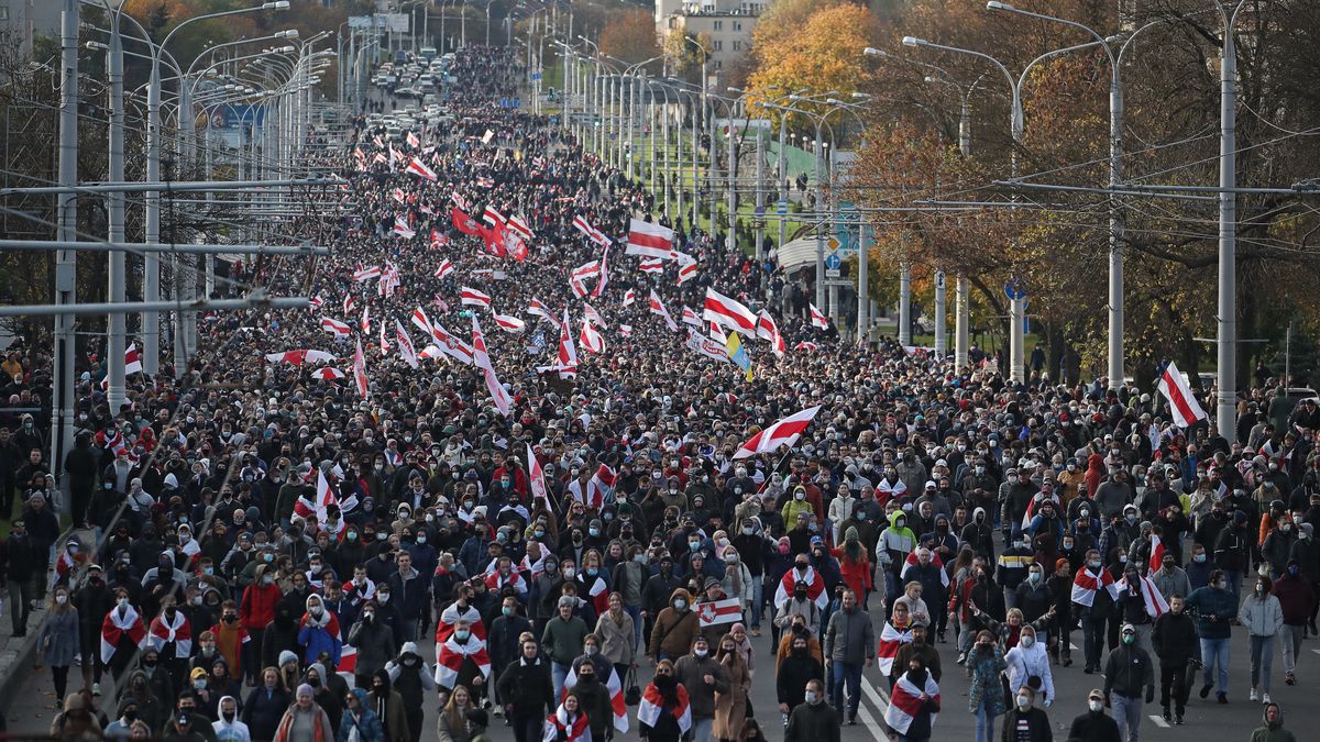 białoruś protesty