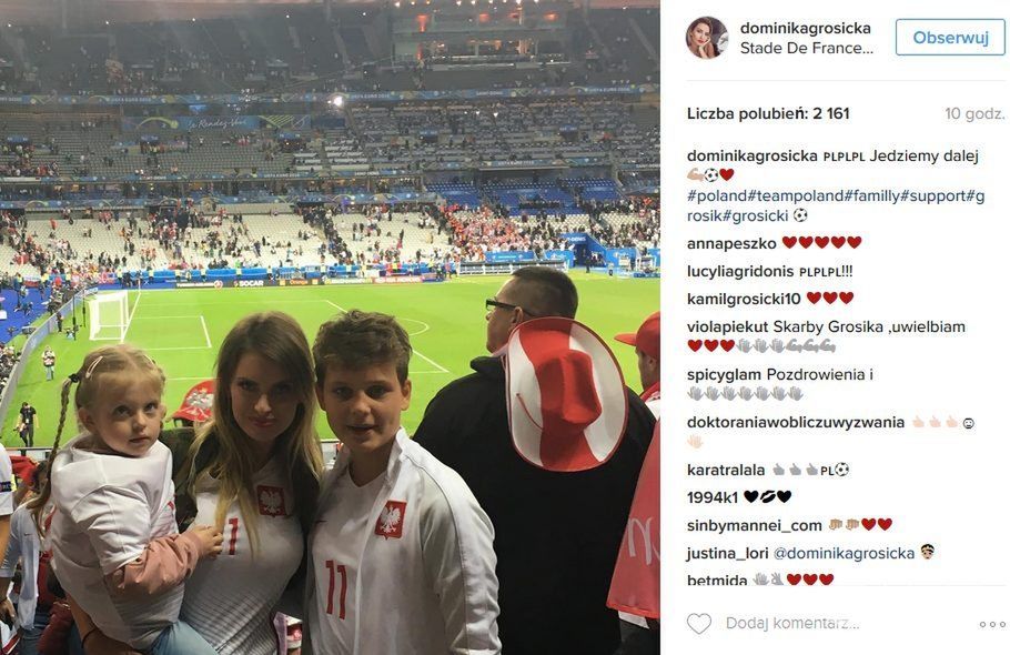 Dominika Grosicka, żona Kamila Grosickiego, mecz Polska-Niemcy, EURO 2016