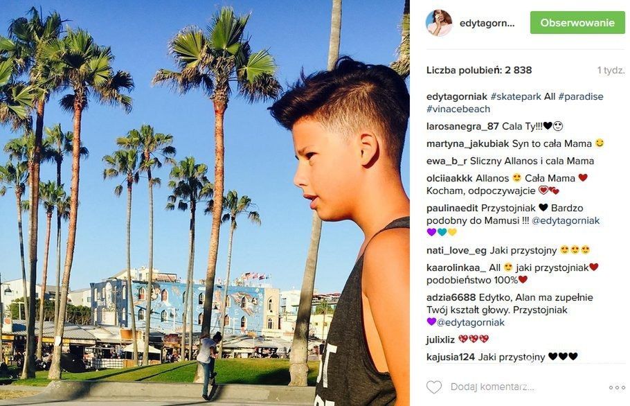Allan Krupa odpoczywa z mamą na wakacjach w Stanach Zjednoczonych