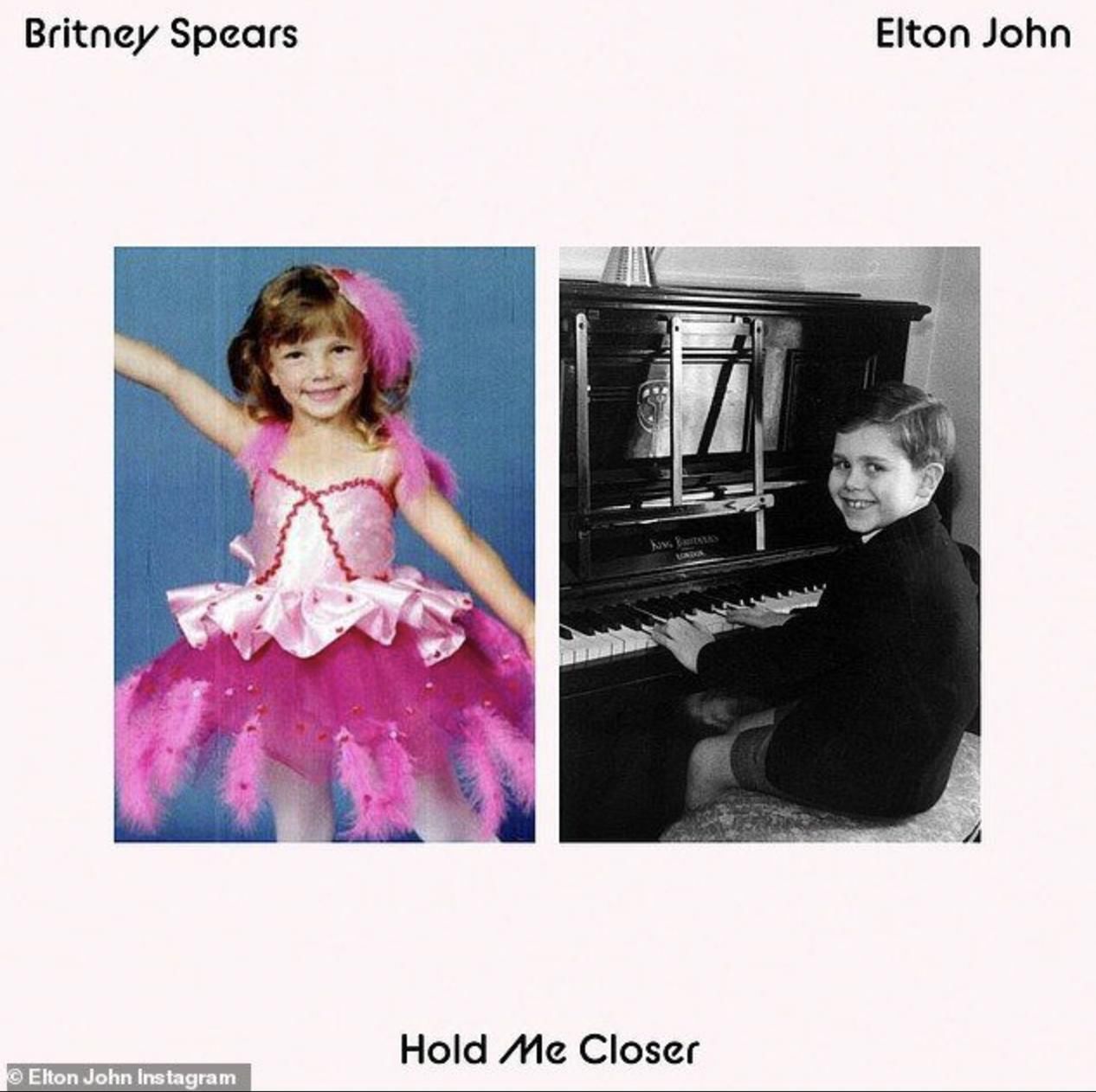 Okładka singla Hold me closer Britney Spears i Eltona Johna