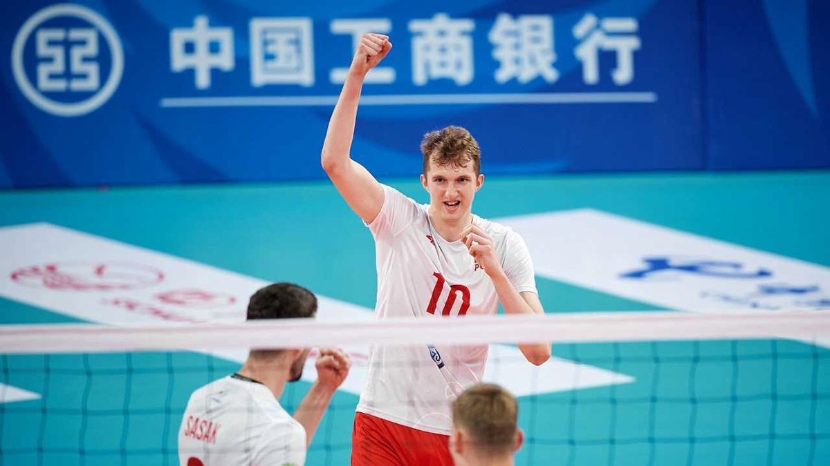 Michał Gierżot w czasie jednego z meczów Polaków na 31 Letniej Uniwersjadzie w Chengdu