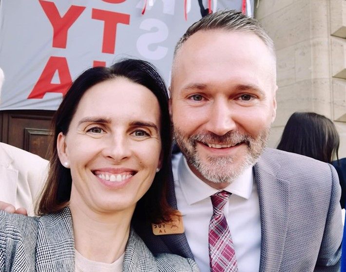 Magdalena Skorupka-Kaczmarek i Jarosław Wałęsa