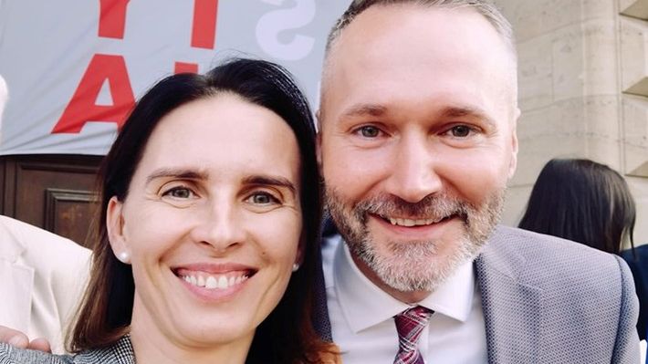 Magdalena Skorupka-Kaczmarek i Jarosław Wałęsa